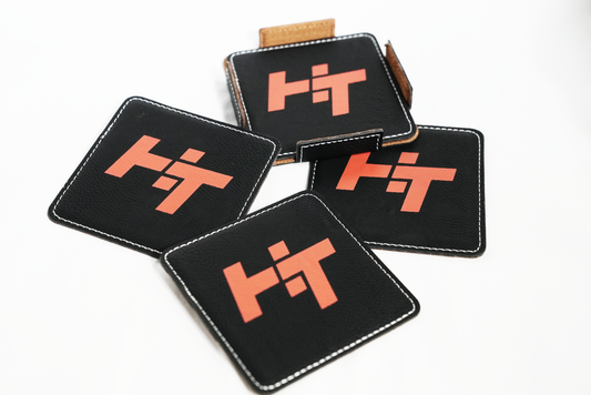 Hiker Trailer Leather Coasters